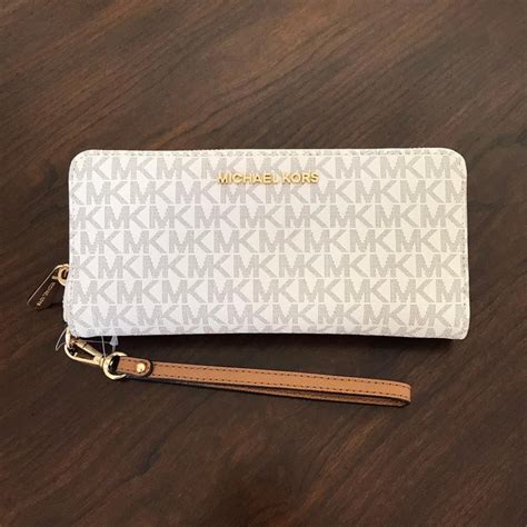 michael kors mk signature wallet on a chain|Michael Kors signature wallet vanilla.